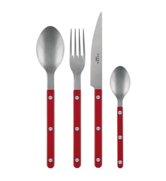 Ménagère 24 pièces, Bistrot Vintage - Sabre - Rouge