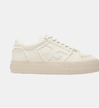 Tennis basses tissu WALNUT PLATFORM - Faguo - Blanc