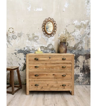 Commode en bois Garance N°637- Produit chiné - Debongout - Naturel