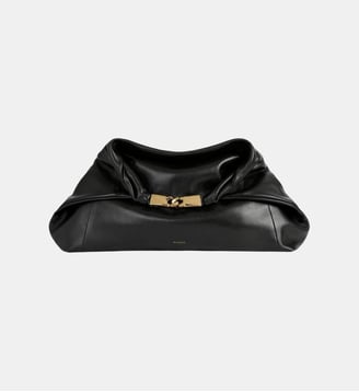 Sac DINNER AT 8 Medium en cuir lisse - Balmain - Noir