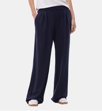 Pantalon évasé en laine mélangée stretch Pinko