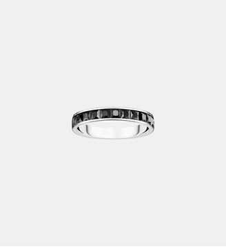 Bague pierres noires pavé - Thomas Sabo - Argent