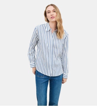 Chemise caby - Motif rayures - Caroll - Écru
