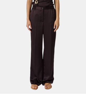Pantalon fluide en satin - AMELYA - Gerard Darel - Cinnamon