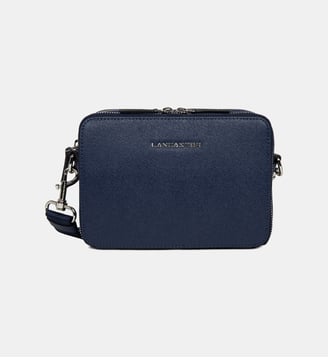 Petite sacoche Delphino Lucas en cuir - Lancaster - Bleu foncé