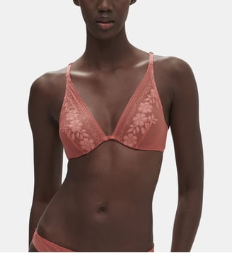 Soutien-gorge triangle avec armatures - Rose Texas - Simone Pérèle - Rose