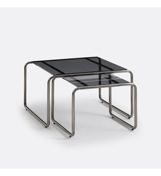 Lot de 2 tables basses en verre trempé - La Redoute Interieurs - Noir