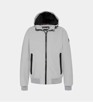 Blouson urban à capuche - Schott - Gris acier