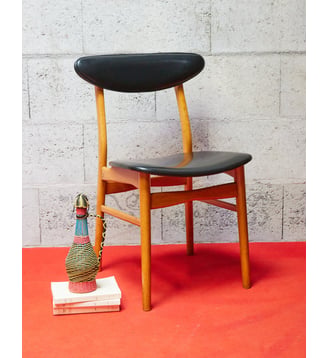 Chaise scandinave en bois Alma N°1626- Produit chiné - Debongout - Bois clair