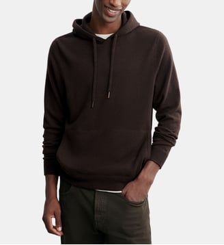 Hoodie droit en cachemire - Bompard - Chocolat