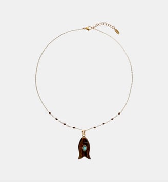 Collier chaîne avec charm ROSARIA - Hipanema - Ambre
