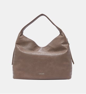 Grand sac cabas effet croco - Liu Jo - Moka