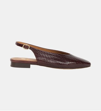 Slingbacks Plates Anouk Cuir - Bobbies - Bordeaux