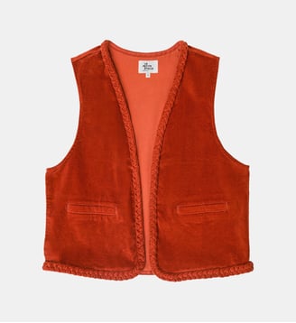 VESTE SANS MANCHES uni VANN - La Petite Etoile - Brique