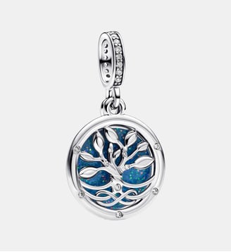 Charm Pendant Double Arbre de l'Infini Phosphorescent - Pandora - Argenté