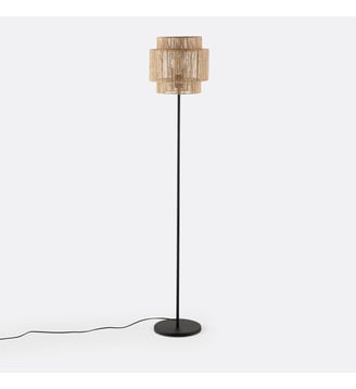 Lampadaire en métal fer et chanvre - La Redoute Interieurs - Naturel