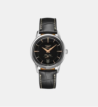 Montre automatique Heritage Noir L47954580 - Longines - Argenté
