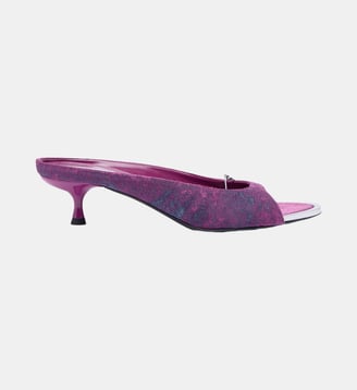 D-Diam’s-Mule en denim avec Oval D flottant - Diesel - Violet