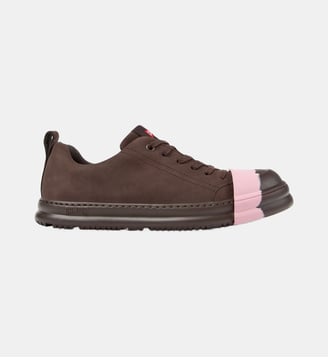 Baskets Junction Runner cuir - Camper - Marron foncé