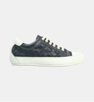 Basket rotonda - cuir lisse - Manfield - Bleu