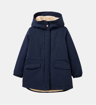Parka imitation fourrure - Collection Junior - Cyrillus - Bleu marine