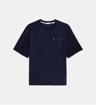 T-shirt col rond Thor en tissu éponge - Serge Blanco - Bleu