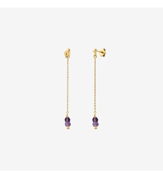 Boucles d'oreilles venus amethyste - Caroline Najman - Violet