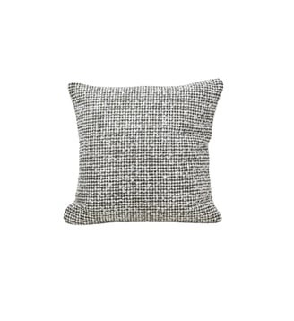 Housse De Coussin  Bouclette au motif micro damier naturel - Madura - Ivoire et écru