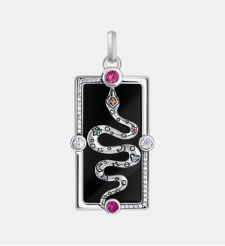 Pendentif serpent émail à froid noir - Thomas Sabo - Argent