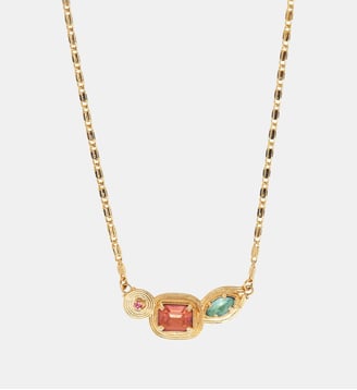 Collier pendentif   - Soleil - Satellite - Multicolore