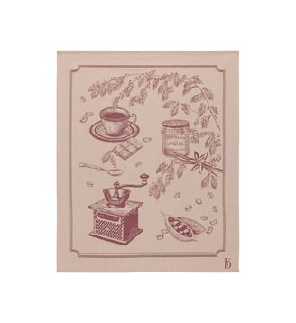 Torchon en coton - Yves Delorme - Cerise