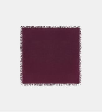 Foulard à fines franges en cachemire - Bompard - Grenat