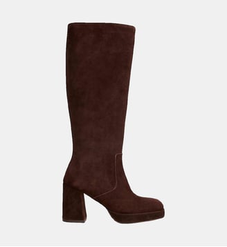 Bottes à talons Vendome cuir velours - Jonak - Marron foncé