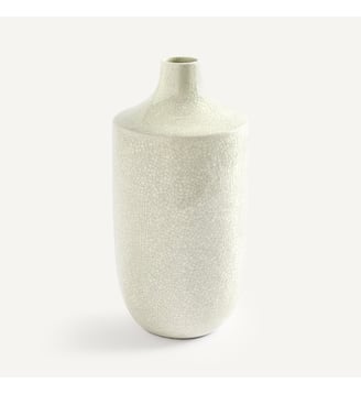 Vase en faïence craquelée, hauteur 36 cm - AM.PM - Vert d'eau