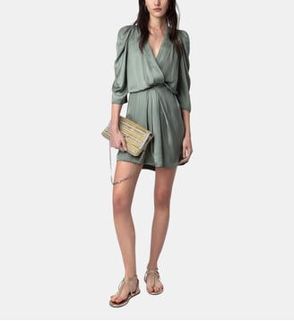 Robe Ruz Satin - Zadig&Voltaire - Gris treillis