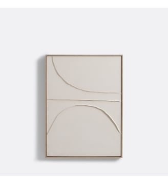 Tableau en lin 60 x 80 cm - La Redoute Interieurs - Beige