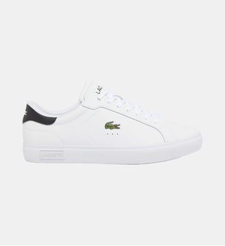 Sneakers Powercourt homme en cuir - Lacoste - Blanc et noir