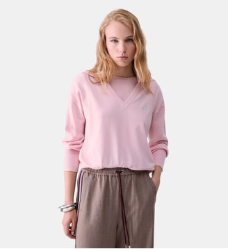 Maille avec col V - Liu Jo - Rose