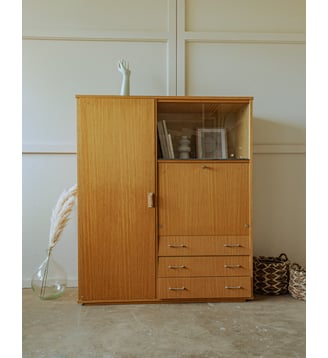 Buffet bar en bois Gustave N°540- Produit chiné - Debongout - Bois clair