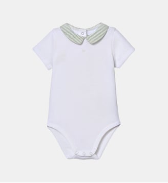 Body  col rayé - Coton biologique - Cyrillus - Rayure amande