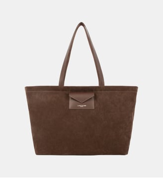 Grand sac cabas épaule Suédine KBA - Lancaster - Marron