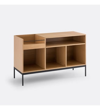 Meuble Vinyles en plaqué chêne - La Redoute Interieurs - Chêne