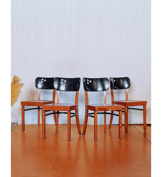 Chaise au dossier ajouré Alma N°1412- Produit chiné - Debongout - Bois foncé