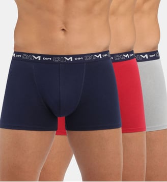 Lot de 3 Boxers - Dim - Bleu foncé