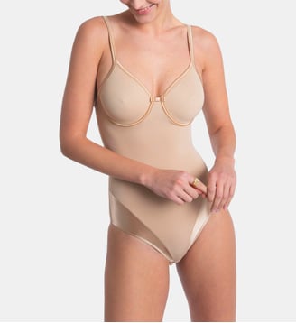 Body avec armatures Nuage Pur beige - Maison Lejaby - Beige