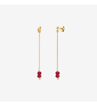 Boucles d'oreilles venus jade rose - Caroline Najman - Rose