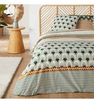 Parure de lit coton taie carrée, Lilia So'Home