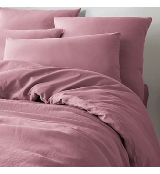 Housse de couette biface lin et coton lavés Annaba La Redoute Interieurs