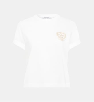 T-shirt en coton à blason brodé - MELIA - Gerard Darel - Blanc
