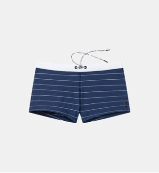 Boxer de bain RD à fines rayures - Ron Dorff - Bleu marine